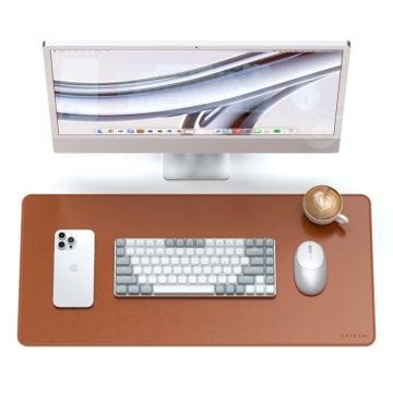 Tapis de Bureau Multi-usages Premium Satechi Marron