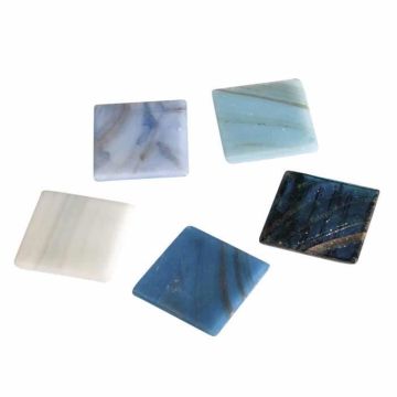 Mosaïque Deluxe - Rayher - Teintes bleues - 500 g - 2 cm - Facile à utiliser