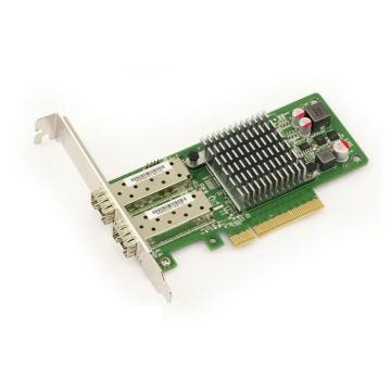 Carte contrôleur réseau 2 ports 10 Gigabit Ethernet sur port PCIe x8 avec interface SFP+ et Chipset Intel 82599ES