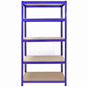 Monster Racking - 3 Rayonnages Bleus en Acier avec 5 étagères 90cm x 180cm x 45cm