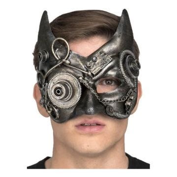 Masque de Chat Steampunk - Disfrazzes - Multicolore Jaune - Adulte Mixte