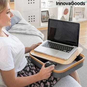 Bureau Portatif avec Plateau de Rangement Larage InnovaGoods - - - InnovaGoods