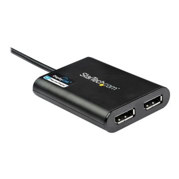 Adaptateur USB vers double DisplayPort - StarTech.com - USB 3.0 - 4K 60 Hz - 2 ports DP - Noir
