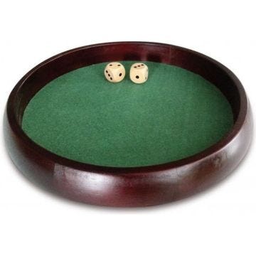 Piste de dés en bois, 34 cm