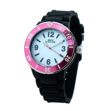 WATCH WATX PLASTIC WHITE BLACK UNISEX - MEN and WOMEN RWA1623-C1300