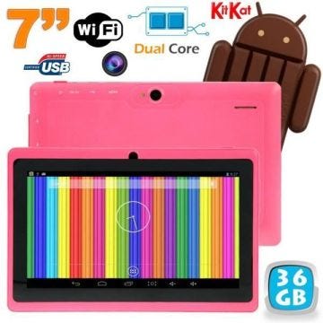 Tablette Tactile Android 4.4 Kitkat 7 Pouces - YONIS - Dual Core - 36 Go - Rose