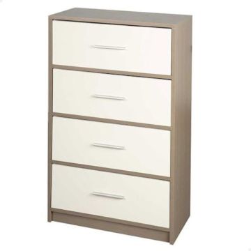 Commode - AKTIVE - 58x30x91 cm - 4 tiroirs - Design contemporain - Pratique et durable