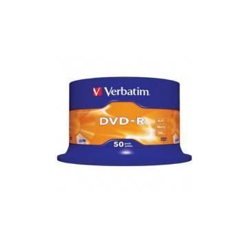 DVD-R Verbatim 16X Spindle(X50) - Capacité 4.7 Go - Technologie AZO