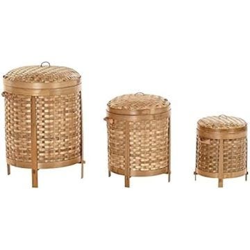 Jeu de paniers - DKD Home Decor - Multicolore - Bambou - 47 x 67 x 34 cm - À monter soi-même