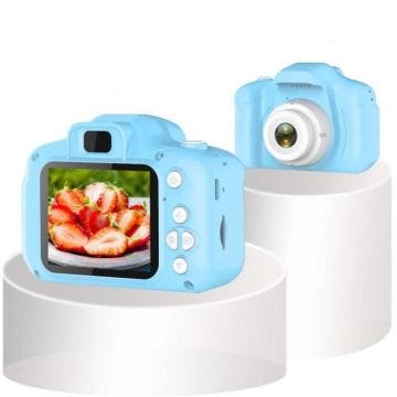 Appareil Photo Enfant 8MP HD Ecran 2.0 Pouces Portable SLR Jouet Numérique + SD 8Go Bleu YONIS