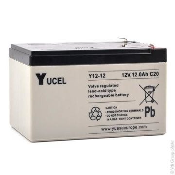 Batterie plomb AGM YUCEL Y12-12 12V 12Ah F6.35-Yucel