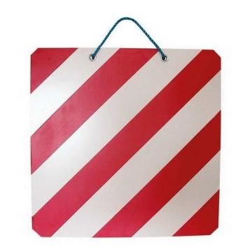 CARPOINT Plaque de surcharge en métal - 42,3 x 42,3 cm - Rouge et blanc