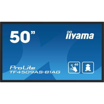 Écran tactile 49,5' PCAP VA, résolution 3840x2160, temps de réponse 9.5ms, luminosité 500cd/m², ratio de contraste 5000:1, ports HDM