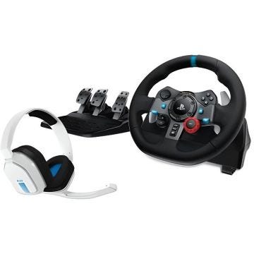 Volant de course G29 - LOGITECH - Pédalier - Casque gaming Astro A10 V2 - Filaire - Compatible PS5 PS4 PC Mac