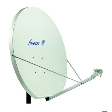 Antenne parabolique professionnelle VISIOSAT - KIT120MS - Gain 41,8 dB - Blanc/Gris