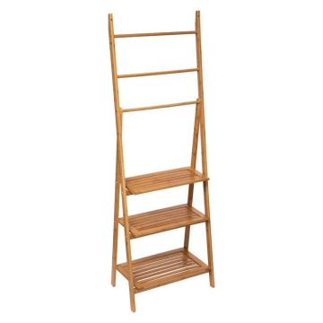 Etagère et porte serviette - Naturel - 53.2 x 32.4 x 152 cm