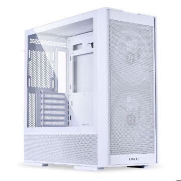 Boitier Moyen Tour ATX - LIAN LI - Lancool 206 - Panneau vitré - Couleur blanche - Design élégant