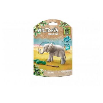 Jeu de construction - PLAYMOBIL - Eléphanteau Wiltopia - Gris - Enfant - A partir de 4 ans