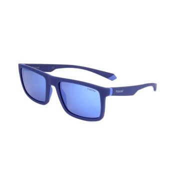 Lunettes de Soleil Polaroid PLD 2134/S 56/19/145 ZX9 BLUE AZURE RUBBER MAN PLD SUN PLD 2134/S ZX9 56 19 145
