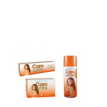 Caro White - Pack de Savon de Beauté, Lait de Beauté Clarifiant, Crème de Visage