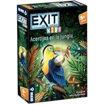 Jeu de société - DEVIR - Exit énigmes dans la Jungle - 2 joueurs ou plus - 60 min - À partir de 10 ans