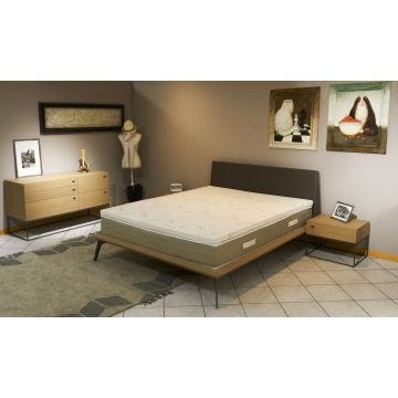 Surmatelas ergonomique Hyper Moelleux top Confort 140x200 x 5 cm + Alèse Déhoussable Entretien Facile - Anallergique - à l'Aloe V