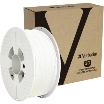 Filament PETG Verbatim - Blanc RAL 9003 - 1.75 mm - 1 kg - Grande résistance au choc et excellente flexibilité