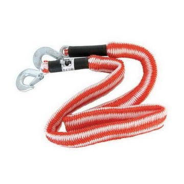 Câble de remorquage - CARPOINT - 0178749 - 1.5-4 m - 2800 kg - Crochets de sécurité stretch