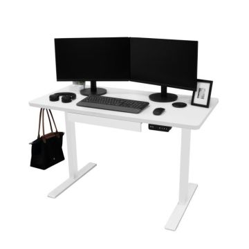 Bureau Assis-Debout Électrique 120 cm Réglable en Hauteur Ports de Chargement