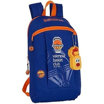 Mini sac à dos - SAFTA - Valencia Basket - 220x100x390mm - Bleu/orange - Usage quotidien
