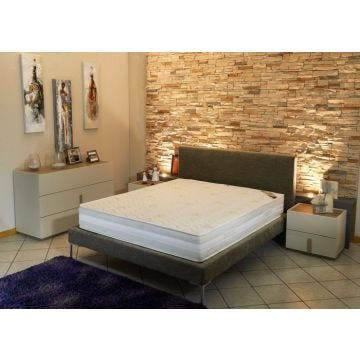 Matelas Orthopédique + Alèse 90x200 x 22 cm - Ferme - Face Hiver Laine - Ame Poli Lattex Haute Densité - Hypoallergénique
