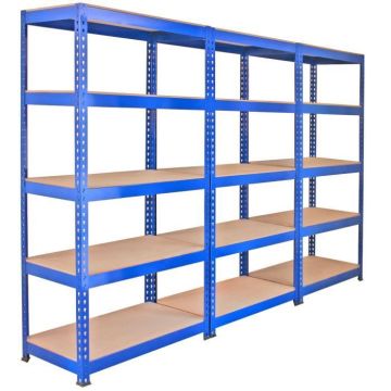 Monster Racking - 10 Rayonnages Q-Rax Bleus 90cm x 50cm x 182cm