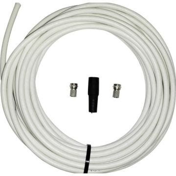 Kit de connexion satellite 2 fiches F mâles, 1 passe-fil en caoutchouc, 50 m de câble Wittenberg Antennen K-102950-10