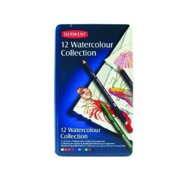 Derwent Crayons aquarellables Boîte métal de 12 (Import Royaume Uni)