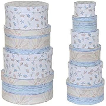 Set de boîtes de rangement empilables - DKD Home Decor - Multicolore - Plastique - 37,5 x 37,5 x 18 cm