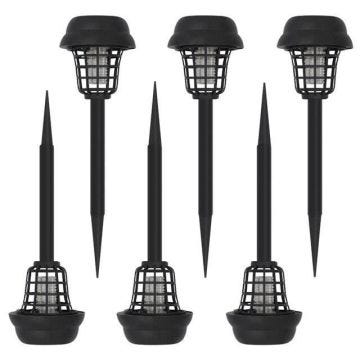 ANTI-MOUSTIQUE,6 pcs--Lampe anti moustiques, imperméable, à énergie solaire, luminaire'extérieur, idéal pour un jardin, une pelouse,