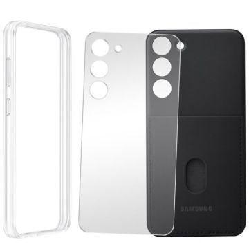 Coque pour Galaxy S23 Plus Arrière interchangeable Porte-carte Original Noir