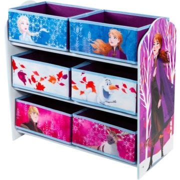 Disney La Reine des Neiges - Meuble de rangement pour chambre d’enfant avec 6 bacs