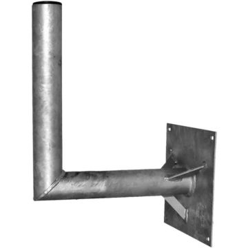 Support mural SAT acier A.S. SAT 26050 Distance au mur: 50 cm Adapté pour taille de parabole: Ø jusqu'à 150 cm argent