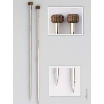 Aiguilles Droites en Métal - KNITPRO - 40 cm - 3,5 mm - Aiguilles de Tricot de Haute Qualité