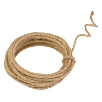 Corde jute armée - MÉGACRÉA - 0,2 cm x 3 m - Couleur naturel - Résistante - Écologique