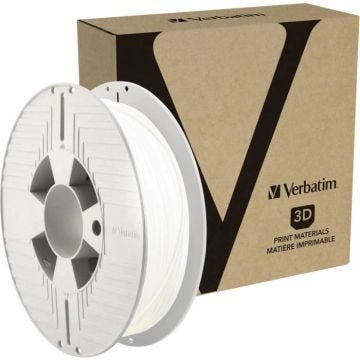 Filament DURABIO Verbatim 55150 1.75 mm blanc - Technologie FDM - Température d'impression recommandée 225°C