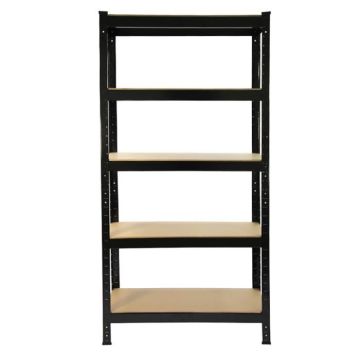 8 Rayonnages T-Rax en Acier Sans Boulons Noirs 75cm x 30cm Garage Entrepôt