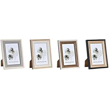 Cadre photo - DKD Home Decor - Blanc - MDF - 15 x 1,5 x 20 cm - Design contemporain