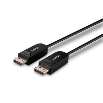 Câble de raccordement LINDY DisplayPort Fiche mâle DisplayPort 40.00 m noir 38524 Câble DisplayPort