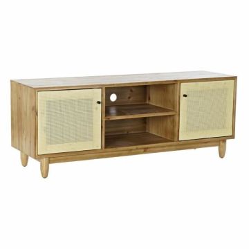 meuble tv style balinais sapin, rotin 140 cm
