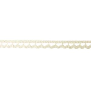 Ruban dentelle coton écru breloque 1 cm x 2 m - MegaCrea {couleur}