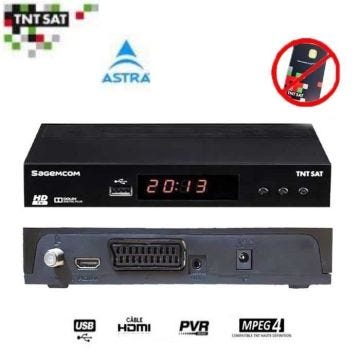 SAGEM DS81HD DÉCODEUR SATELLITE TNTSAT HD (ASTRA 19.2°) (VENDU SANS CARTE)