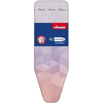 Vileda Diamond housse de planche à repasser, Aspect neuf plus longtemps, Facile à placer, Rembourrée,Taille universelle,Certifiée
