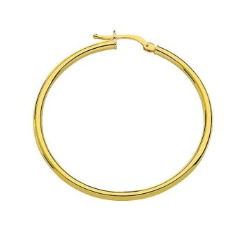 Boucles d'Oreilles femme - BRILLAXIS - Boucles d'oreilles créoles or jaune 18 carats 40 mm - Couleur de la matière:Jaune